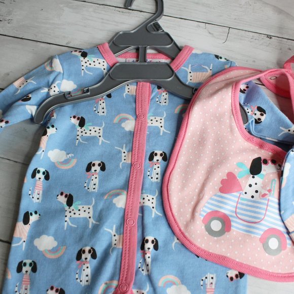 Lily & Jack Baby Girl's Dalmation Dogs Sleeper Hat Layette Size 0 3 Mo - Picture 4 of 7